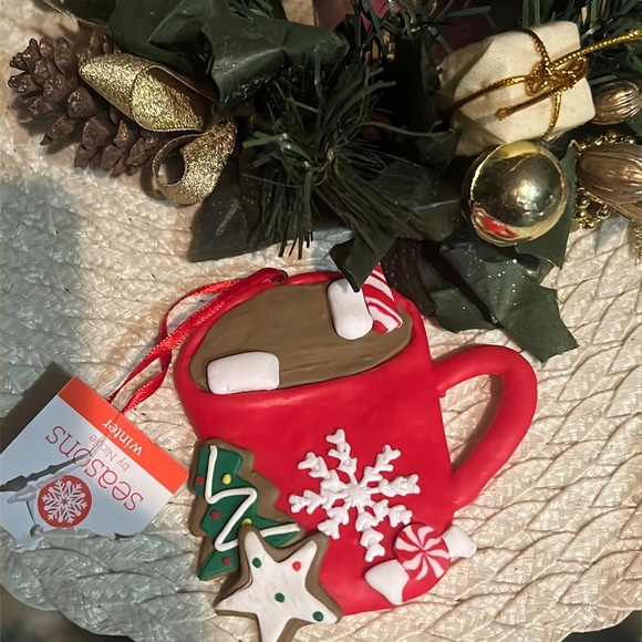 Hot cocoa|cookies ornament new with tag approx 3 1/2” - Picture 1 of 3